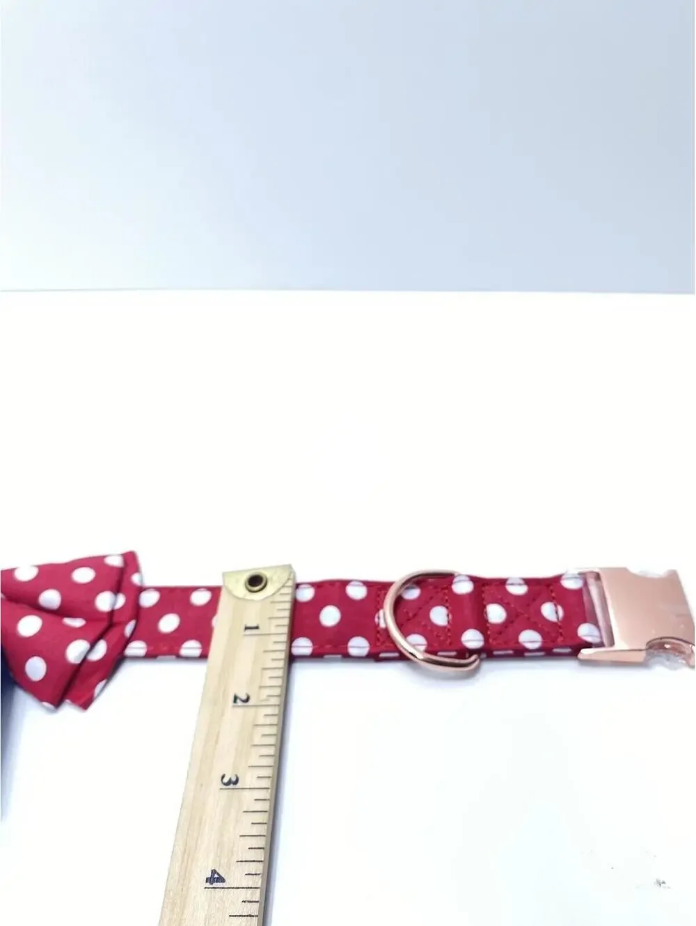 Polka Dot XL Dog Collar Removable Bow Ties Red Blue Brand New